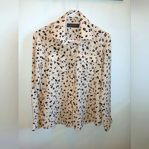 Denver Western Ware Roping Women's XS Snap Button up leopard shirt, long sleeve